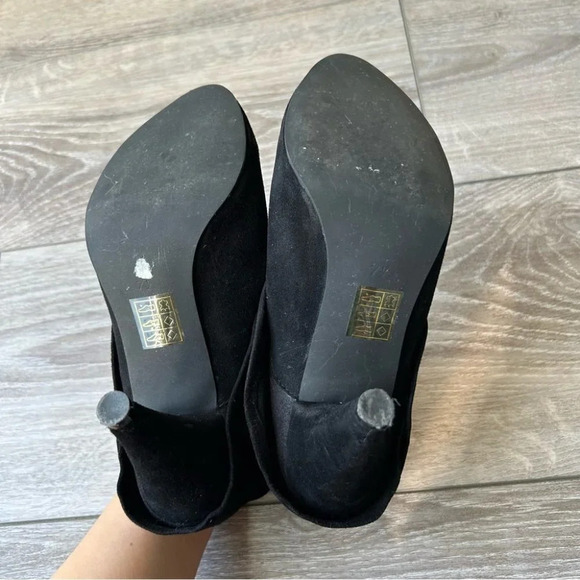 JC Jeffrey Campbell  Black Suede Heeled Ankle Boots - Picture 9 of 14